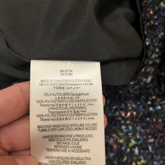 BCBGeneration black tweed dress rainbow pattern - Picture 7 of 7